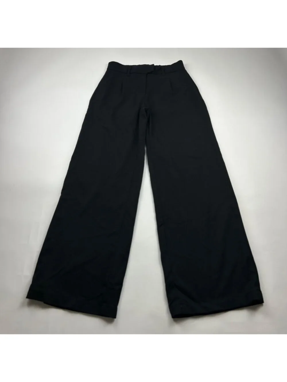 American Eagle Black Soft Drape Wide Leg Canvas Pant 000R